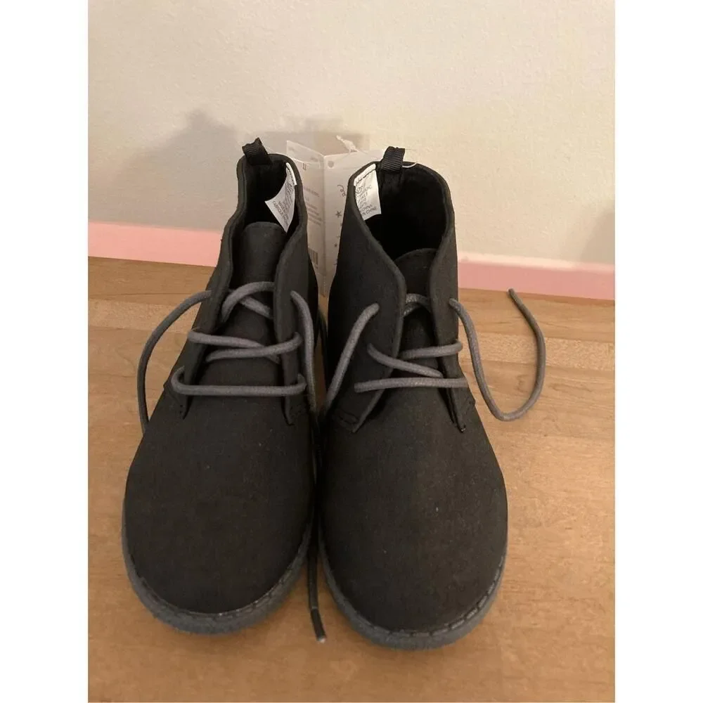 Gymboree size 11 toddler NWT Holiday Dressed Up Boots Black Hi top Shoes black